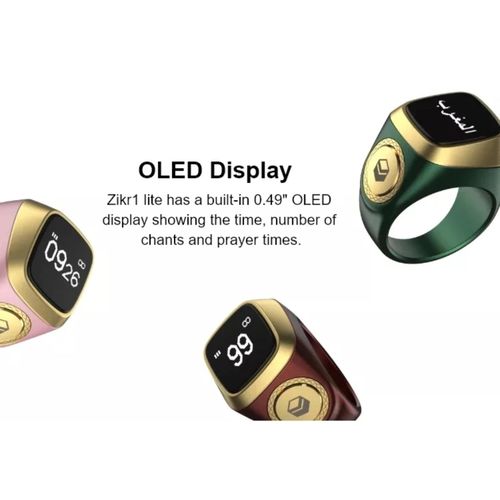 Bague compteur électronique intelligente pour le Tasbih (chapelet électronique)