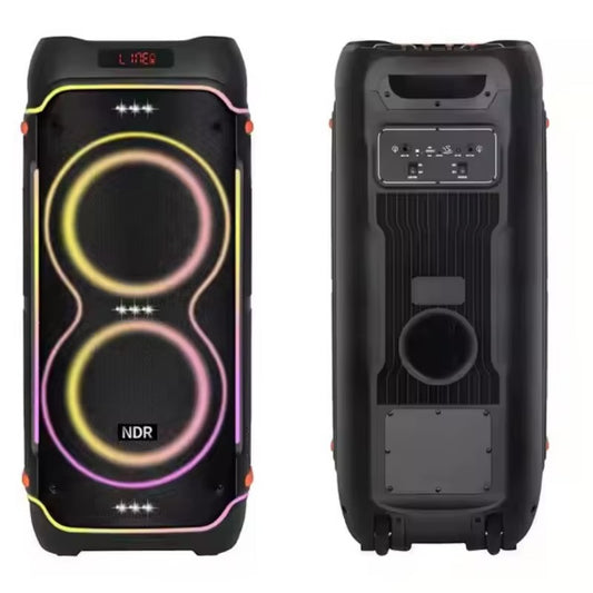 Baffle Bluetooth Party Speaker NDR-1810 (10” x 2) – Son Puissant & Ambiance Garantie
