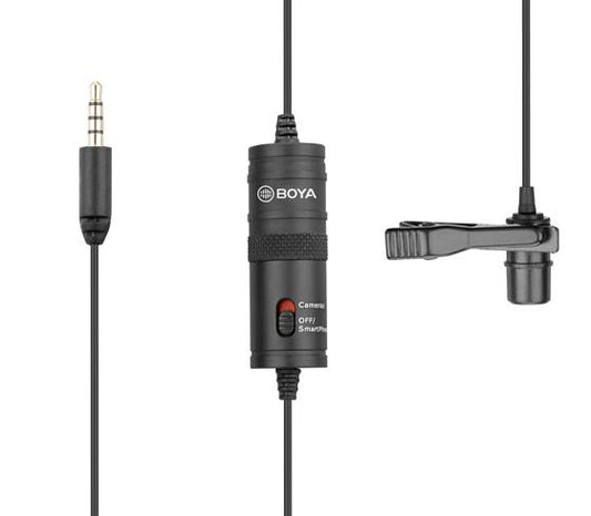 Boya by-M1 Microphone Cravate 3, 5 mm pour Smartphone et Caméra